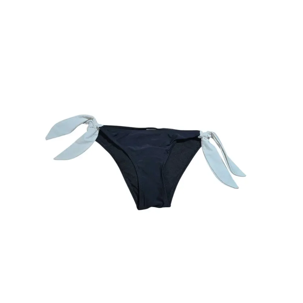 Revamped black and white bikini bottom, size small